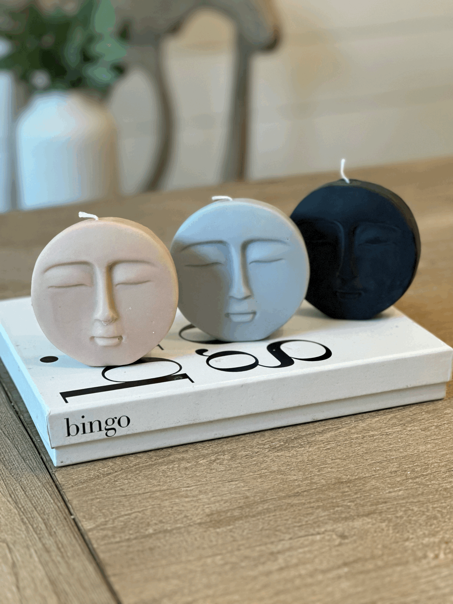 Face in the Moon Candle